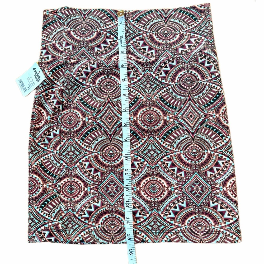 Charlotte Russe- Geometric Patterned Mini Skirt Skirt (sz xs) NWT - Picture 6 of 8